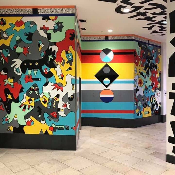 Nicolas Dixon artist mural at Leeds Trinity Roya Brehl Blog