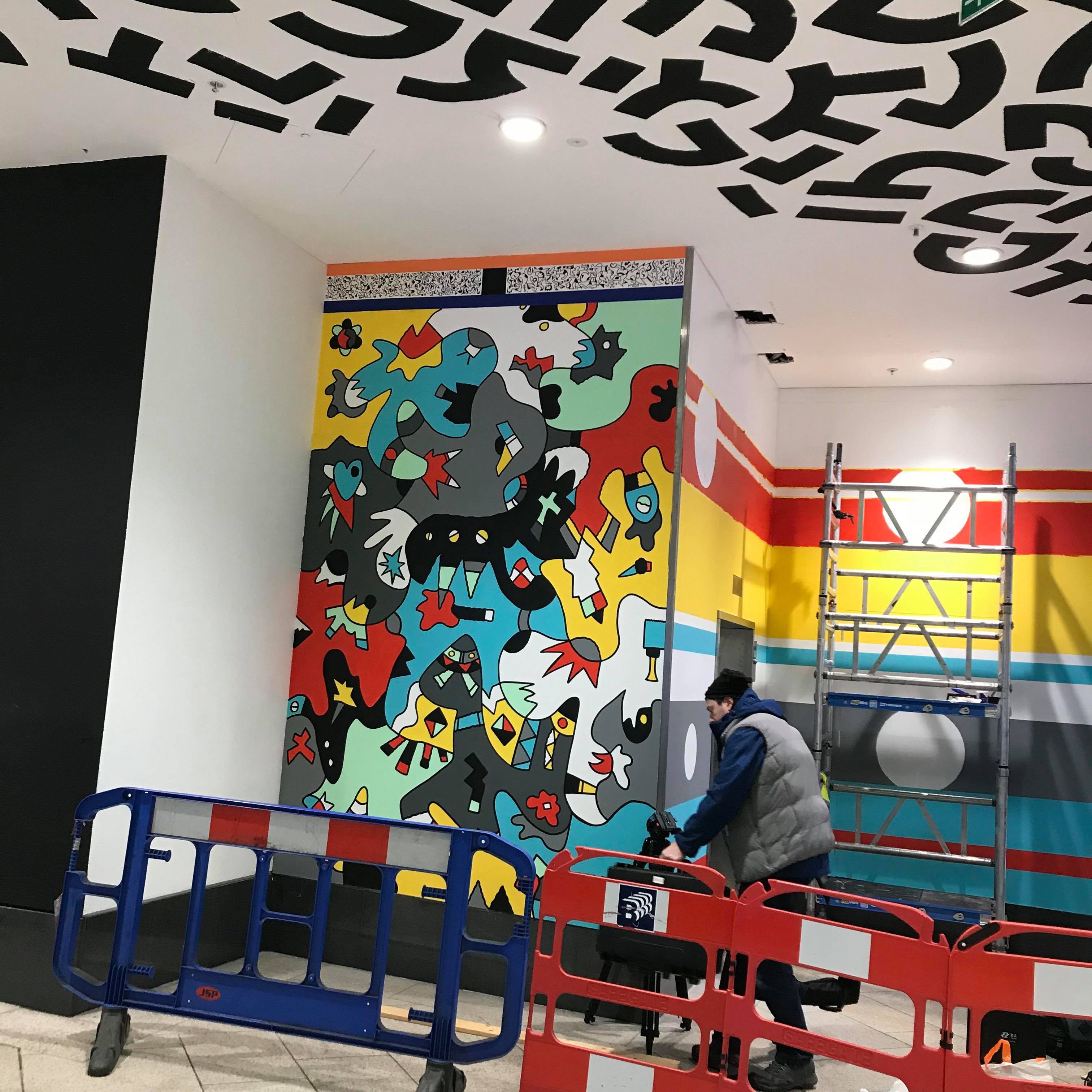 Nicolas Dixon artist mural at Leeds Trinity Roya Brehl Blog