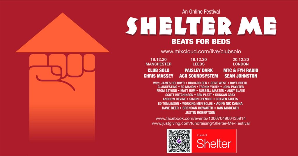 Shelter Me Live Stream Fundraiser at Sheaf Street